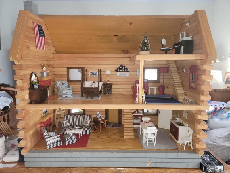 Log sales cabin dollhouse